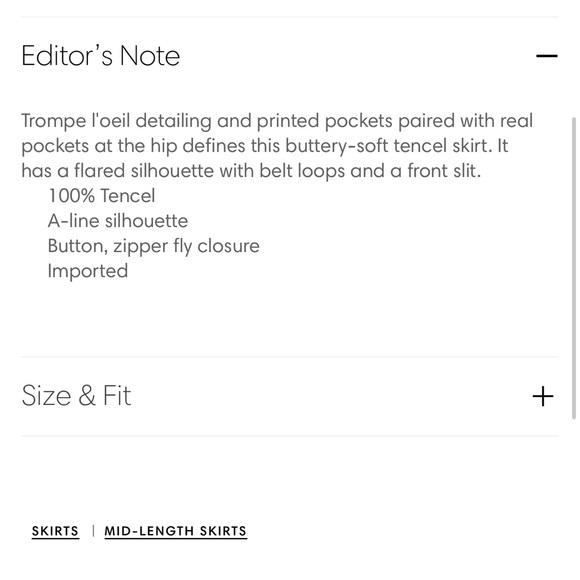 Rag & Bone Liquid Miramar Denim Midi Skirt Size 28 - Picture 14 of 16